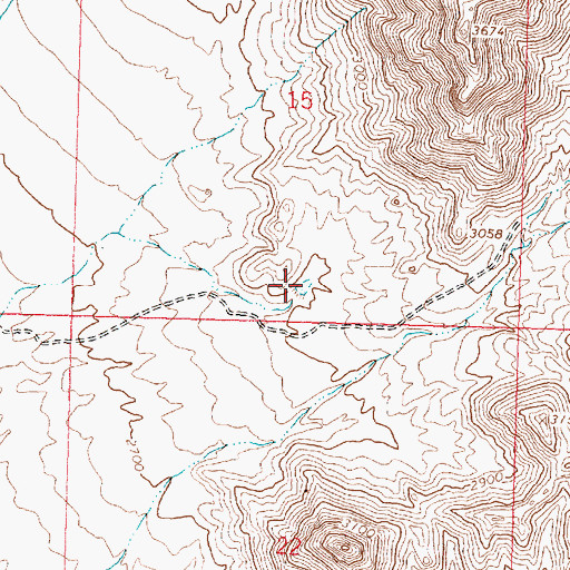 Topographic Map of Cedric Tank, AZ