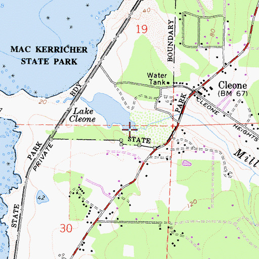 Topographic Map of Mill Creek, CA