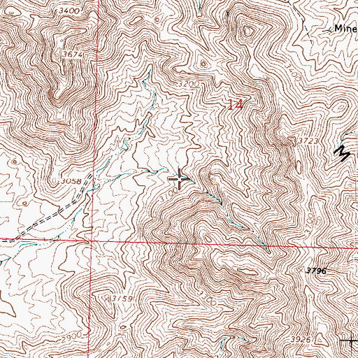 Topographic Map of Cedric Well, AZ