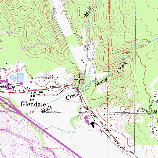 Topographic Map of Mill Creek, CA
