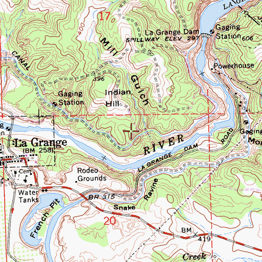 Topographic Map of Mill Gulch, CA