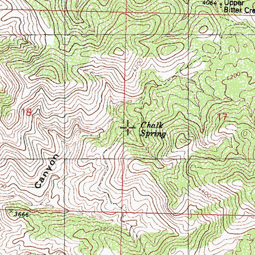 Topographic Map of Chalk Spring, AZ