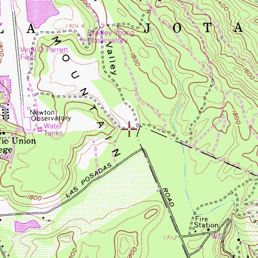 Topographic Map of Mill Valley, CA