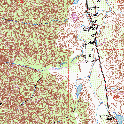 Topographic Map of Miller Canyon, CA