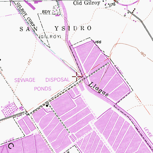 Topographic Map of Miller Slough, CA
