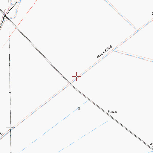 Topographic Map of Millers Canal, CA