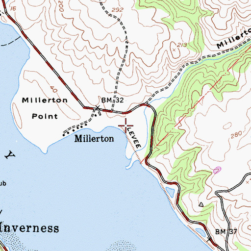 Topographic Map of Millerton Gulch, CA