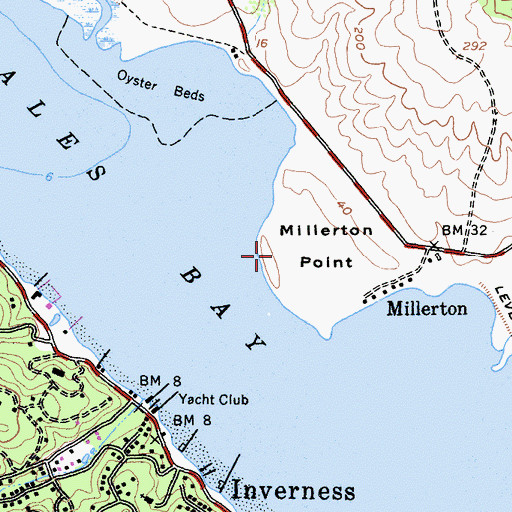 Topographic Map of Millerton Point, CA