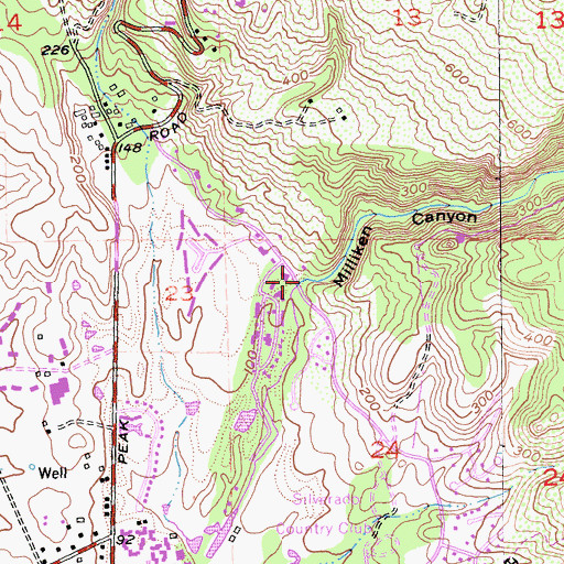 Topographic Map of Milliken Canyon, CA