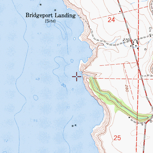 Topographic Map of Mills Creek, CA