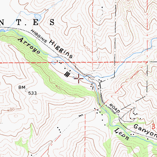 Topographic Map of Mills Creek, CA