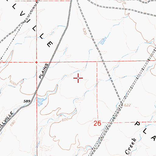 Topographic Map of Millville Plains, CA