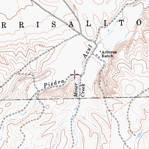 Topographic Map of Miner Creek, CA