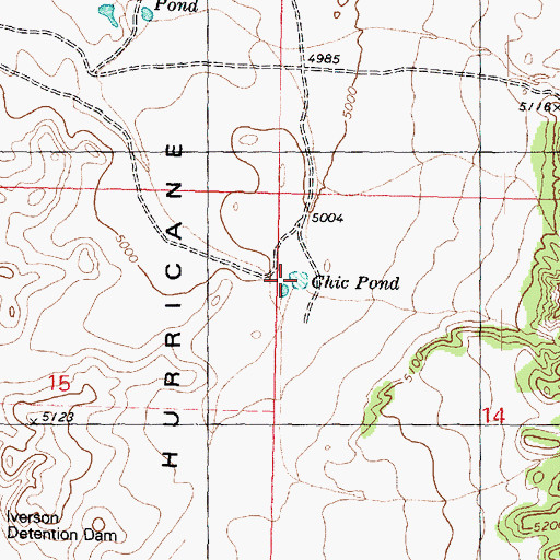 Topographic Map of Chic Pond, AZ