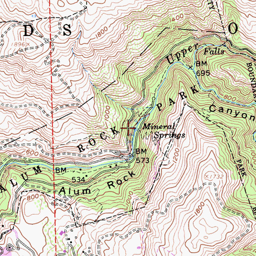 Topographic Map of Mineral Springs, CA