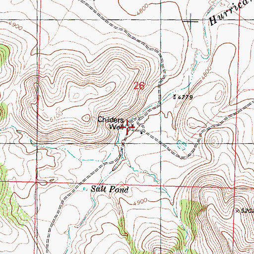 Topographic Map of Childers Well, AZ