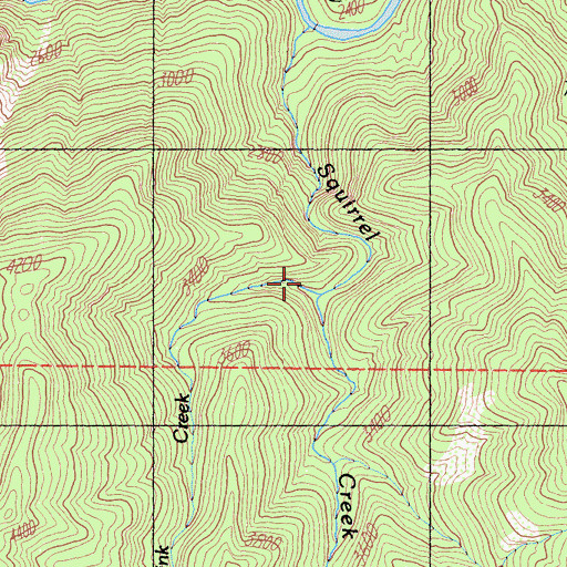 Topographic Map of Mink Creek, CA