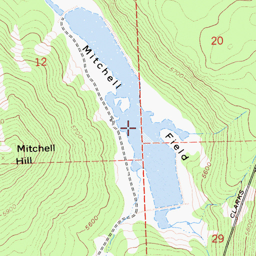 Topographic Map of Mitchell Field, CA