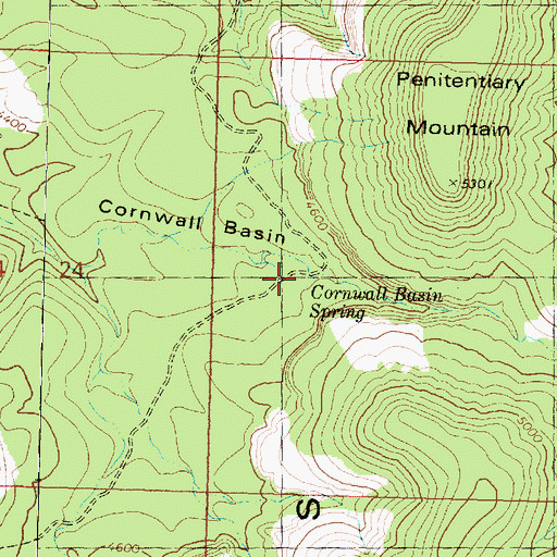 Topographic Map of Cornwall Basin Spring, AZ
