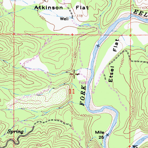 Topographic Map of Modesto Camp, CA