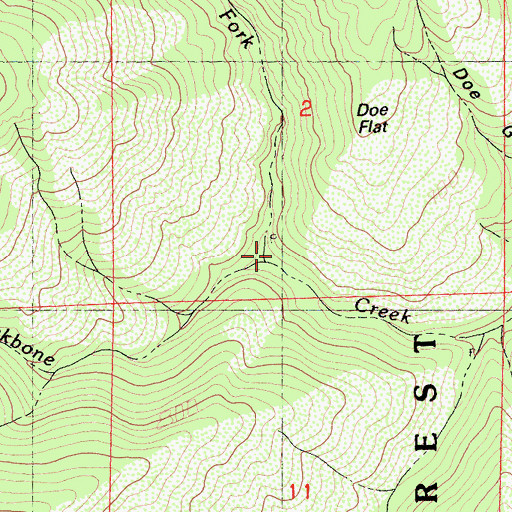 Topographic Map of Modesto Fork, CA