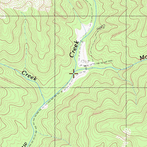 Topographic Map of Modin Creek, CA