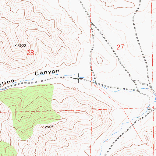 Topographic Map of Molina Canyon, CA