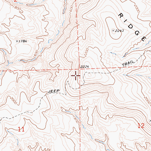 Topographic Map of Monocline Ridge, CA