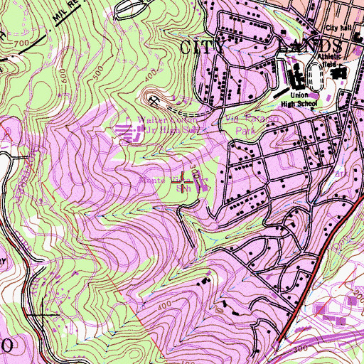 Topographic Map of Monte Vista Elementary School, CA