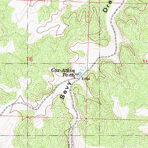 Topographic Map of Cox-Atkin Tank, AZ