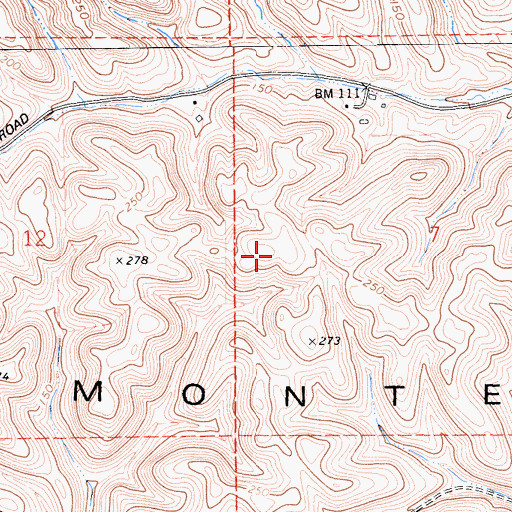 Topographic Map of Montezuma Hills, CA