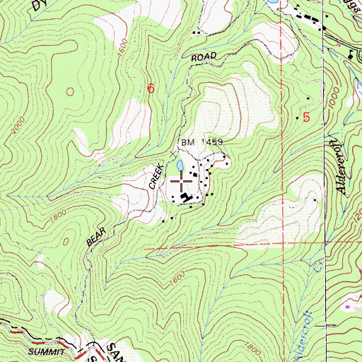 Topographic Map of Montezuma School, CA