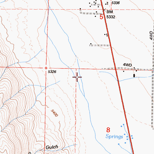 Topographic Map of Montgomery Creek, CA