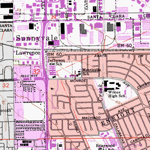 Topographic Map of Rainbow Child Development Center, CA