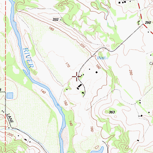 Topographic Map of Montvale Farm, CA