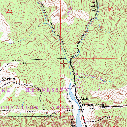 Topographic Map of Moore Creek, CA