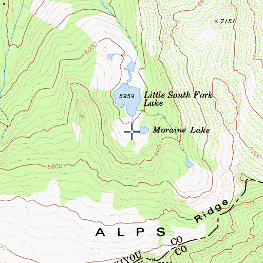 Topographic Map of Moraine Lake, CA