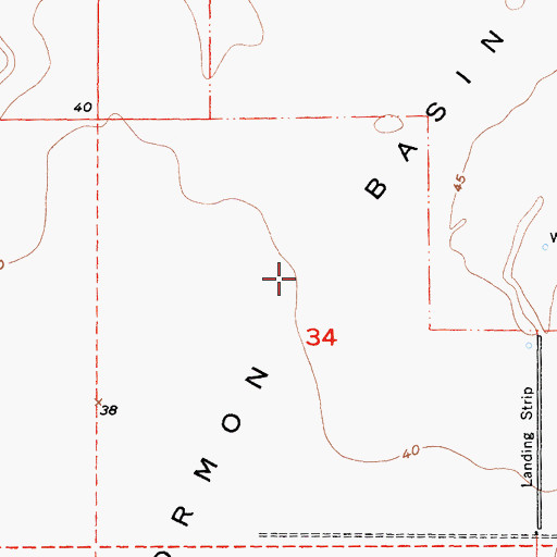 Topographic Map of Mormon Basin, CA