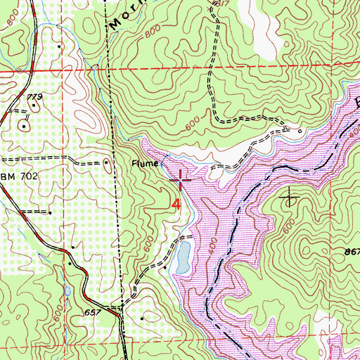 Topographic Map of Mormon Ravine, CA