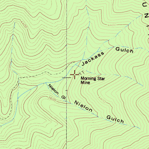 Topographic Map of Morning Star Mine, CA