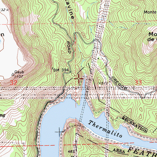 Topographic Map of Morris Ravine, CA