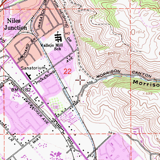 Topographic Map of Morrison Canyon, CA