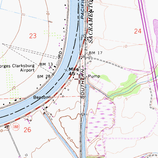 Topographic Map of Morrison Creek, CA