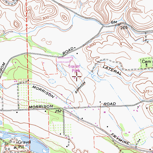 Topographic Map of Morrison Siphon Lateral, CA