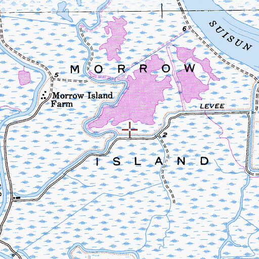 Topographic Map of Morrow Island, CA