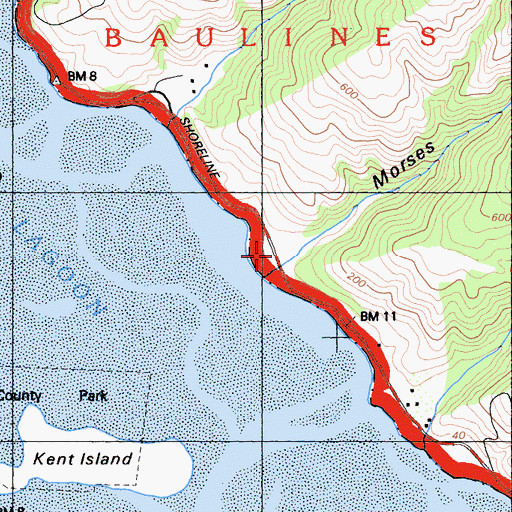 Topographic Map of Morses Gulch, CA