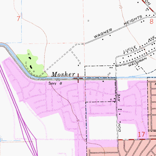Topographic Map of Mosher Slough, CA