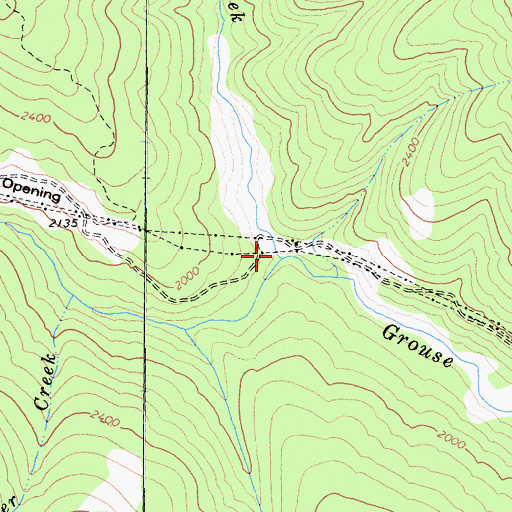 Topographic Map of Mosquito Creek, CA