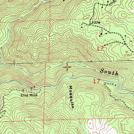 Topographic Map of Mosquito Gulch, CA