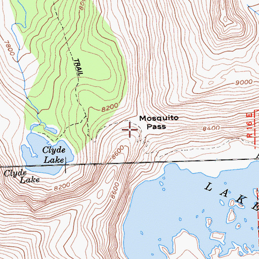 Topographic Map of Mosquito Pass, CA